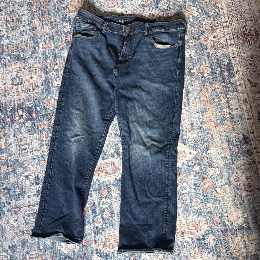 American Eagle Outfitters Dark Blue Straight Jeans